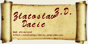 Zlatoslav Dačić vizit kartica